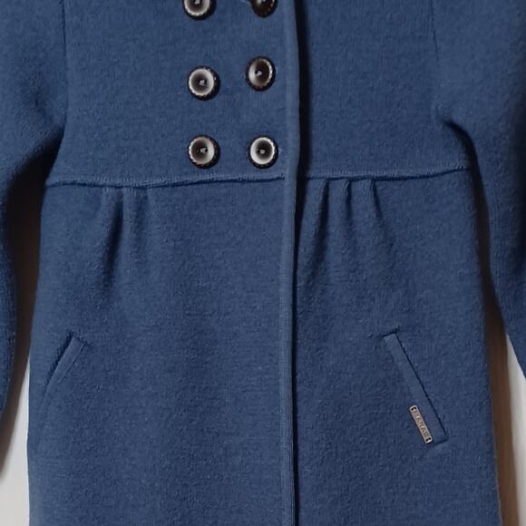Marae Girls Blue Virgin Wool Button Front Coat. Size 6 - Picture 5 of 15
